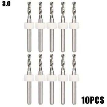 

10pcs 2.1-3.0mm PCB Printing Circuit Board Micro Mini Drill Bits Machine Carbide Kit Tungsten Steel Anti-seismic Spiral Angle