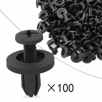 

100 PCS Car Body Rivet Bumper Door Trim Panel Retainer Expansion Screw Universal Snap Fastener Car Clips Fastener Mixed