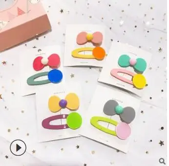 Multi 100 компл./лот 2 шт./компл. DIY простой мульти прозрачная акриловая бантом Заколки для волос костюмы заколка для волос, стильные инструменты для волос, аксессуары для HA1408 - Цвет: Multi
