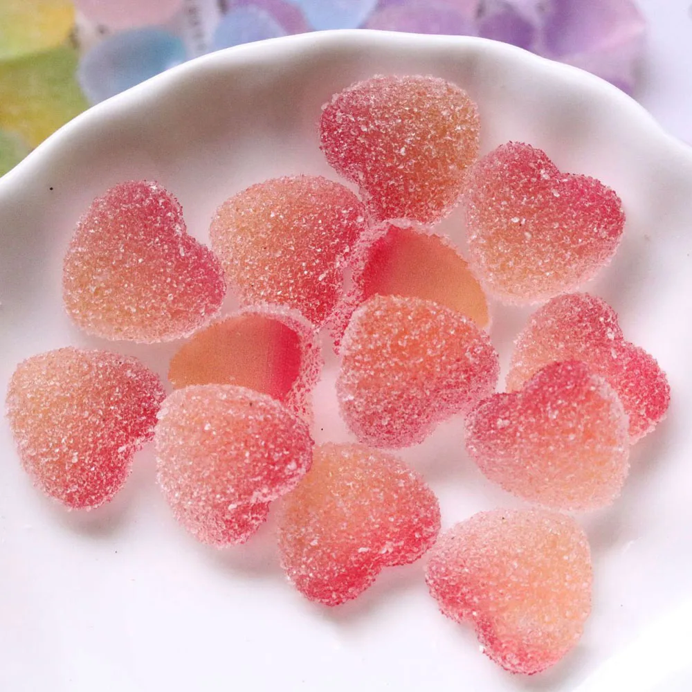 10Pcs/lot Simulation Heart Shape Candy Gummy DIY Resin Jewelry Accessories Cream Epoxy Mobile Shell Fudge Decoration Accessories 10Pcs/lot Simulation Heart Shape Candy Gummy DIY Resin Jewelry Accessories Cream Epoxy Mobile Shell Fudge Decoration Accessories