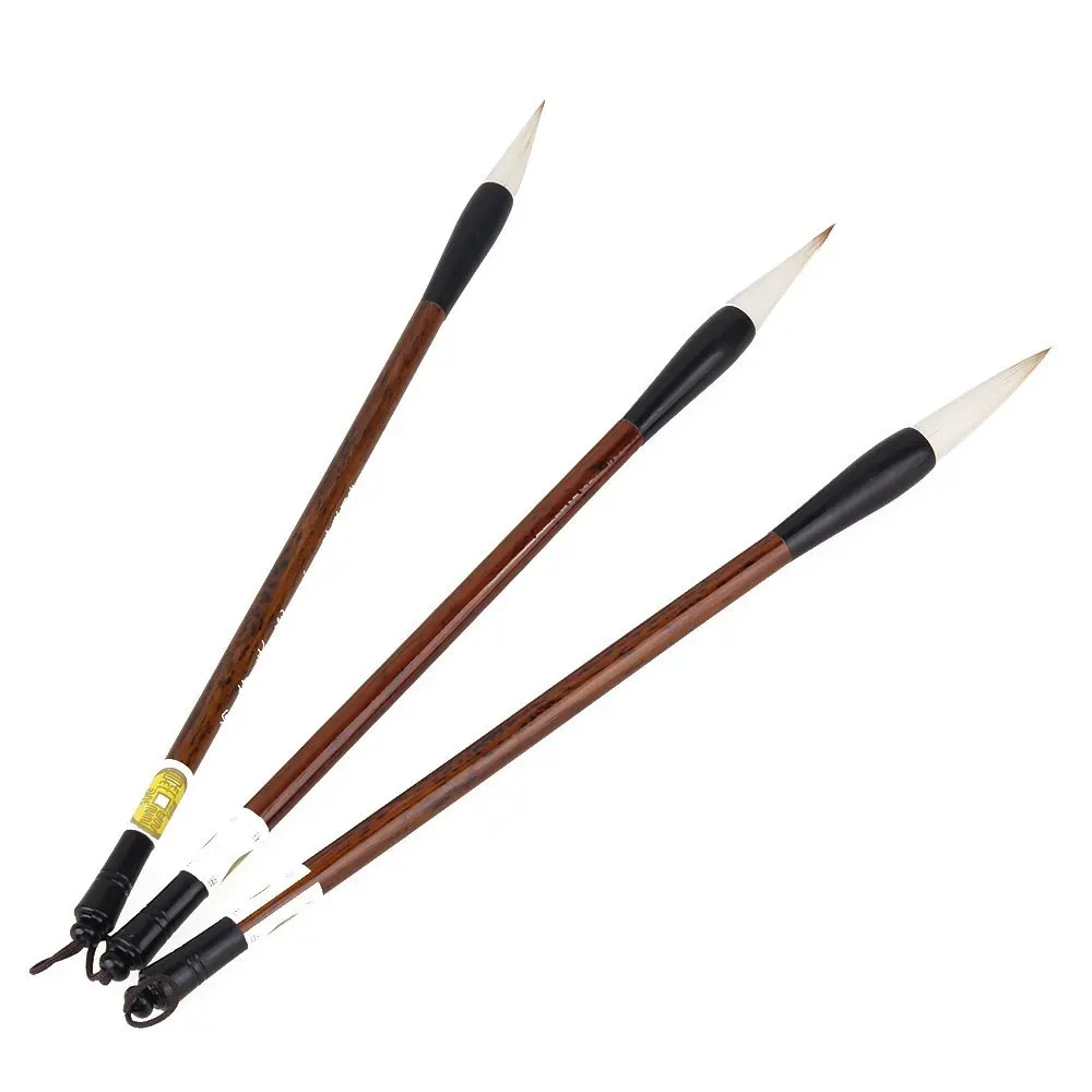 Набор из 3 Jianhao Китайская каллиграфия Kanji японская Корея Sumi кисть для рисования деревянная ручка инструменты для рисования художественный поставщик