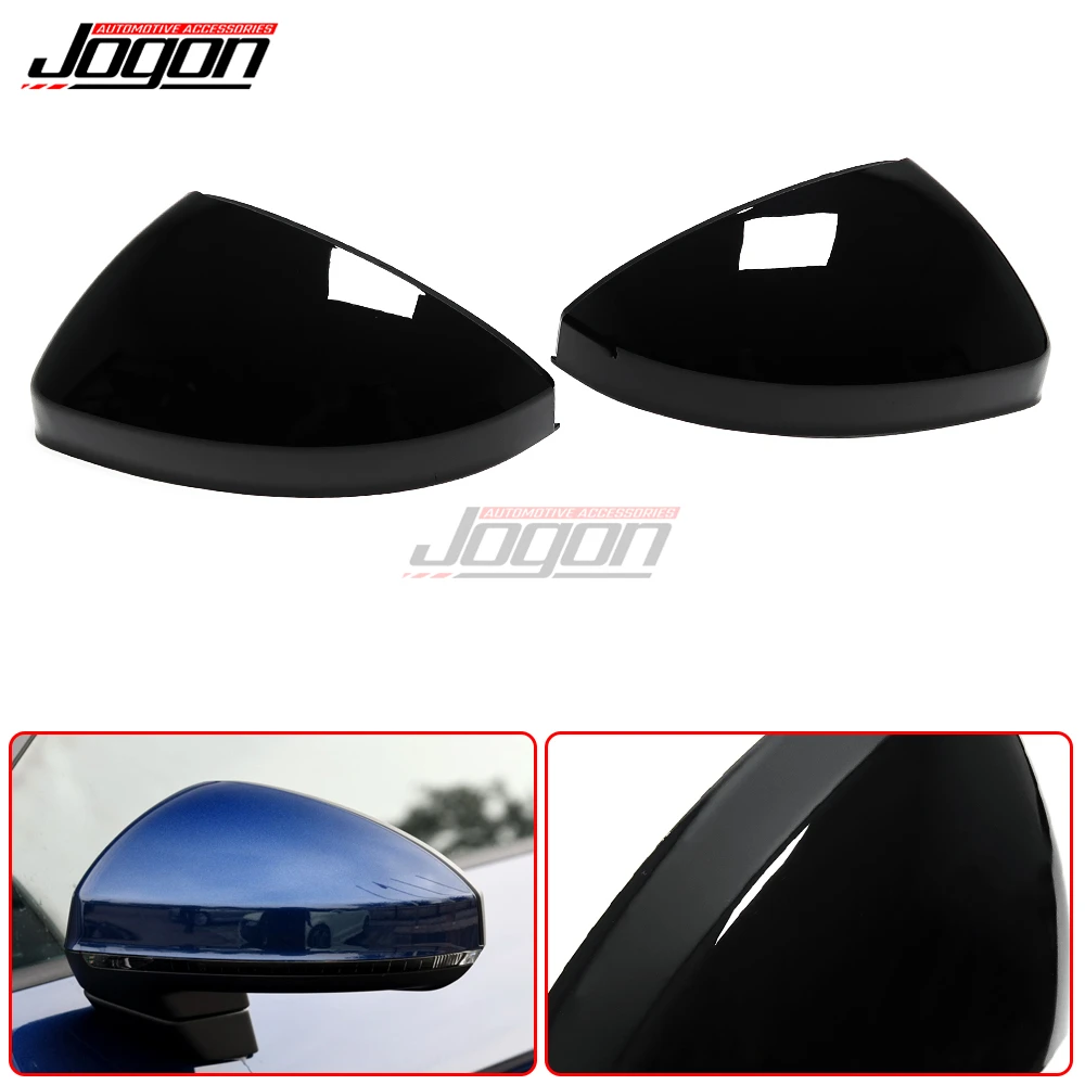 1Pair Rearview Mirror Cap For Audi TT TTS MK3 8S TTRS R8 4S Gloss Black Rear View Mirror Cover Case Replace Side Wing Shell avs bug deflector