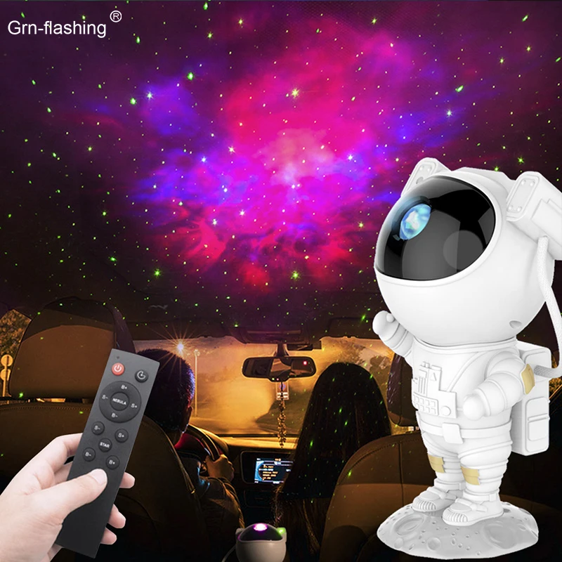 

Светодиодный прожектор космонавта, сцсветильник прожектор с RGB-подсветкой, лазерный проектор, стробоскосветильник, активисветильник звуком, для вечерние, Рождества, праздника