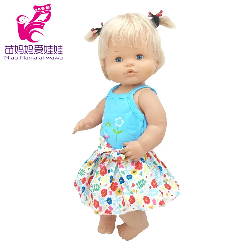 For 40 Cm Nenuco Doll Clothes 17 Inch Baby Doll Flower Shirt Pants Toys Clothing