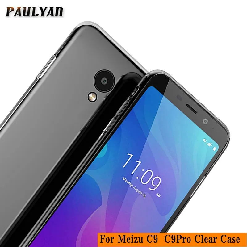 Чехол для Meizu C9 Pro прозрачный мягкий ударопрочный чехол из ТПУ задней панели