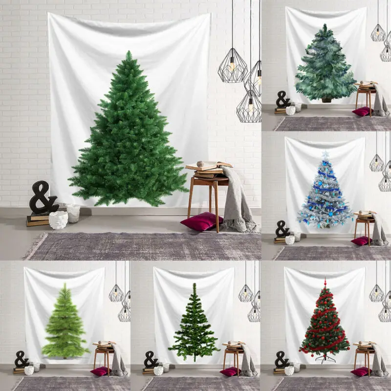 С Рождеством гобелен настенный полиэстер рождественская елка узор одеяло домашний салон Декор