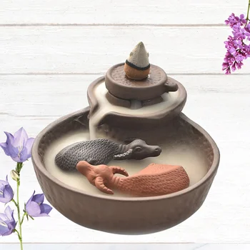 

1pc Backflow Incense Burner Cattle Censer Desktop Adornment for Home Office