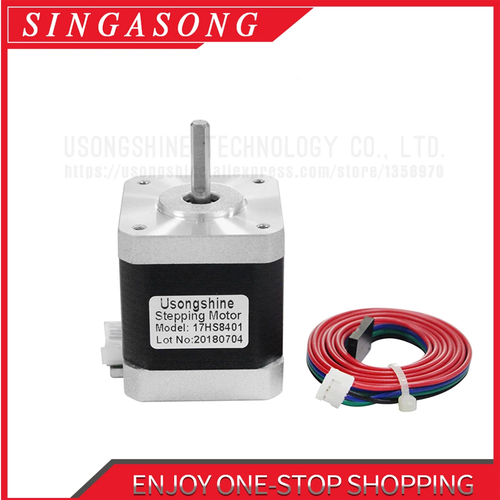 4 lead Nema17 шаговый двигатель 42 Мотор 17HS8401 1.7A CE ROSH ISO CNC лазерный и 3D принтер мотор с