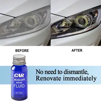 

Headlight Polishing Car Headlight Maintenance Clean Spray Polish 30ml Repair Fluid Restoration Retreading set Headlight Age B4P0