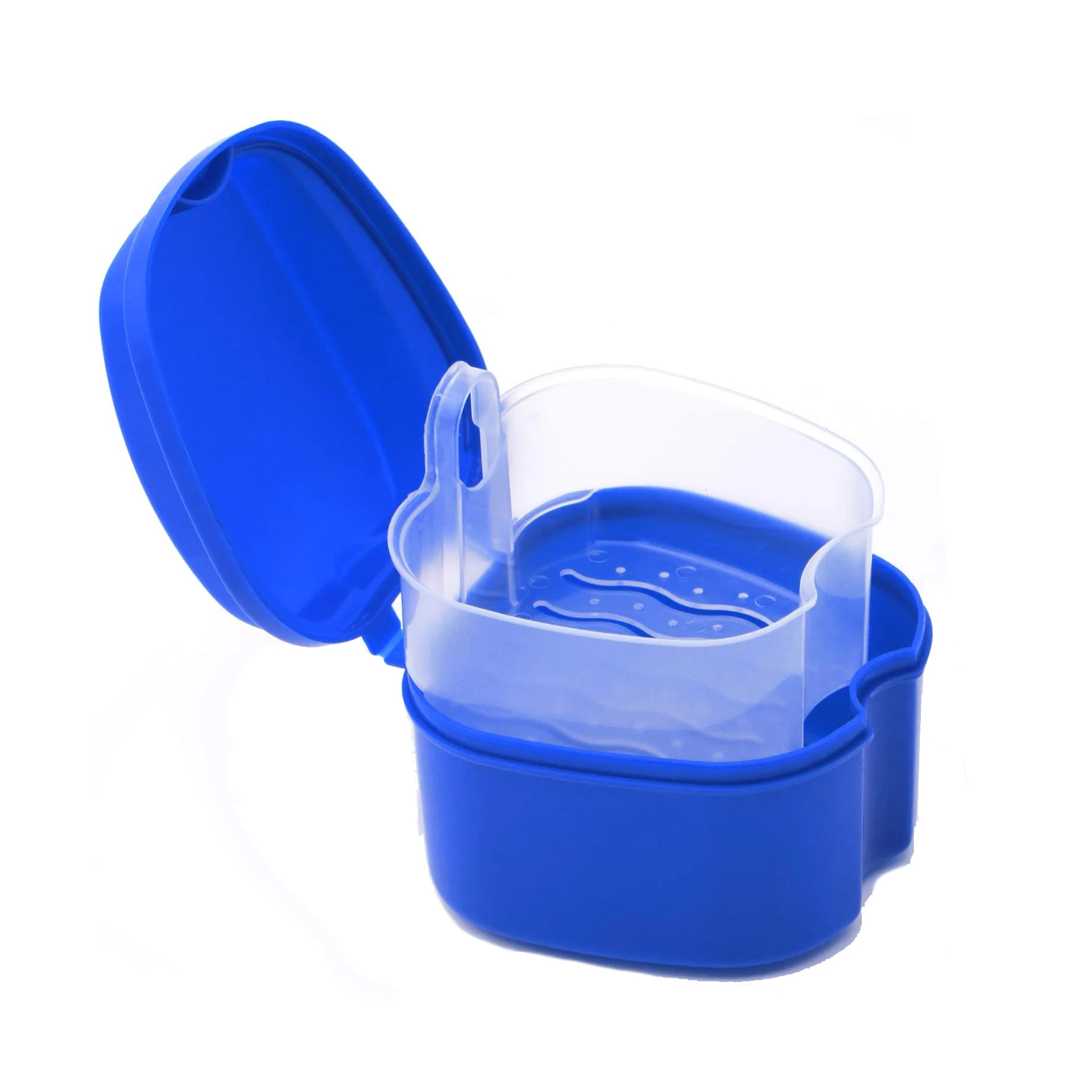 Коробка для зубных протезов чехол принадлежностей контейнер с сетчатым фильтром