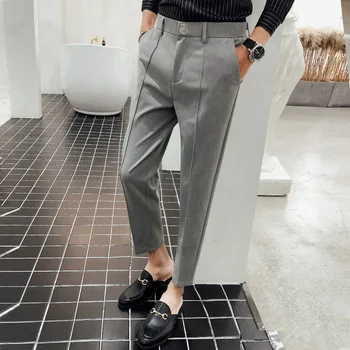 

Fashion Office Dress Pant Men Business Formal Pant Men Suit Trousers 2020 Spring Men Dress Pants Slim Fit Pantalon Costume