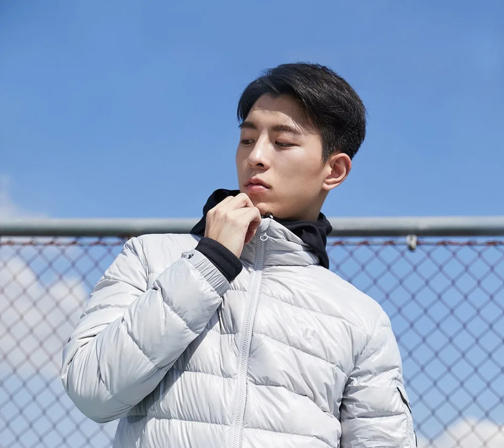 Xiaomi ULEEMARK Мужская Легкая 90% белая куртка-пуховик с гусиным пухом водонепроницаемая куртка с воротником-стойкой зимняя теплая куртка