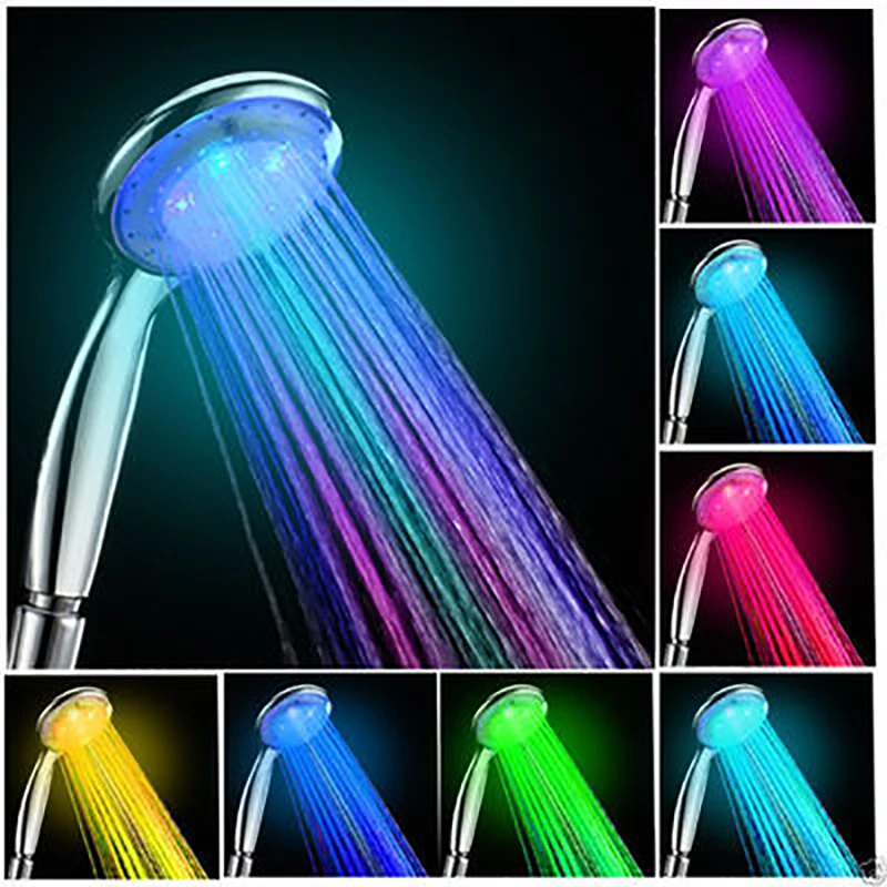 Color Changing Shower Head Led Light Glowing Automatic 7 Color Changing