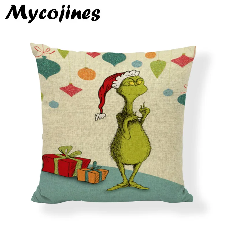 9 Высококачественная Рождественская наволочка с изображением оленя, собаки, собаки, гостиной, дивана, спальни, автокресла, наволочка 45*45 см - Цвет: 9