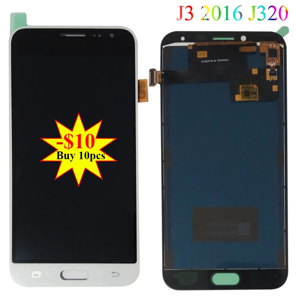 Для samsung J3 2016 J320 lcd J320F J320FN J320M дисплей с сенсорным экраном дигитайзер сборка Pantalla