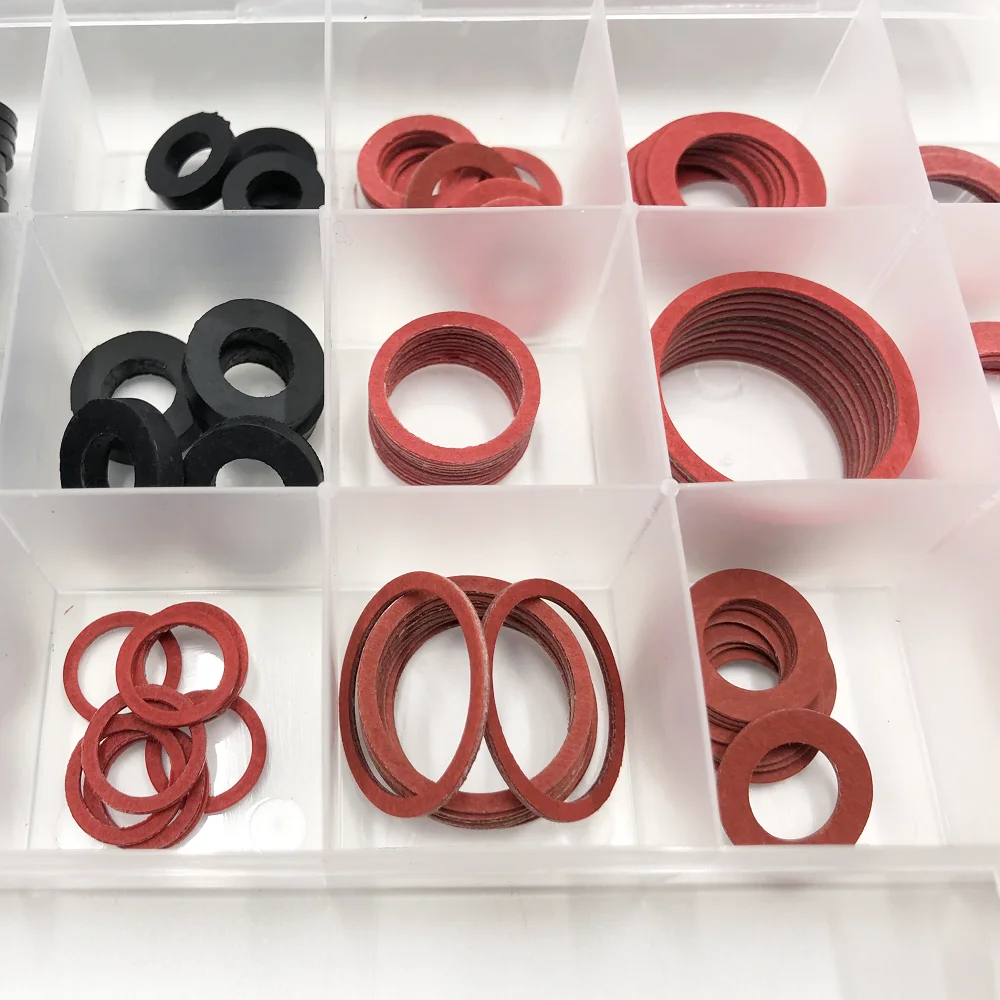 141pc Set Sealing O Ring Tap Washer Black Rubber Red Fibre Assorted New 