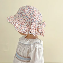 

2022 Princess Baby Hat for Girls Cap Fruit Infant Bucket Hats for Children Spring Summer Kids Girl Sun Cap for Beach Travel 1-3Y