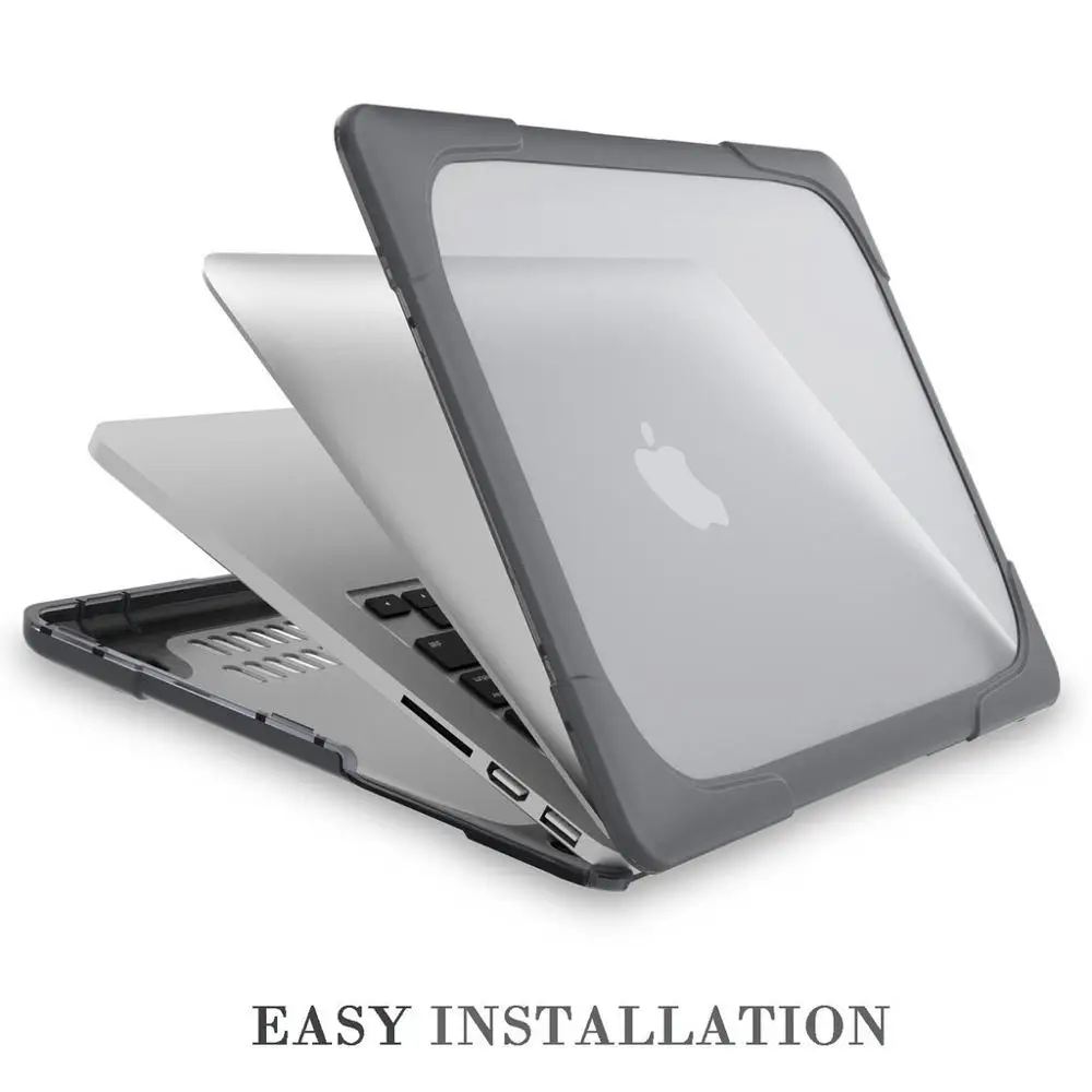 Redlai Пластик жесткий чехол с подставка книжка для 2019 Macbook Pro 13 дюймов Shockproor