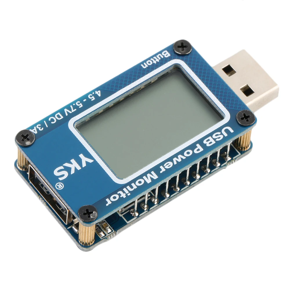 ЖК-дисплей USB зарядное устройство Напряжение Ток Waltt детектор Тестер монитор синий