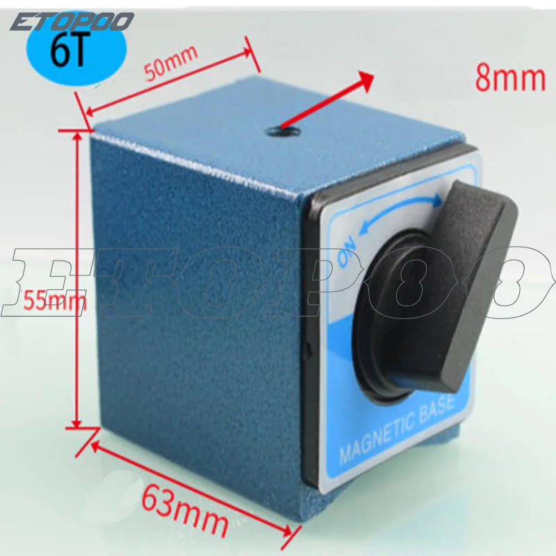 Dial Indicator Stand, Switch Magnetic Table Base 6T 8T 10T 12T V type, Power Magnetic Seat, Wire Cutting