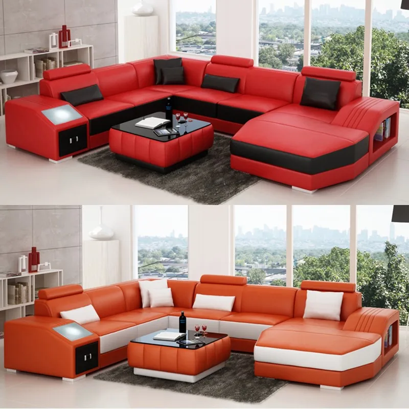 

30% off China factory luxury modern foshan furniture American style living room leather sofa