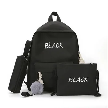 

3pcs/set Women Fashion Nylon Backpack Female Casual Waterproof Shoulder Bags For Teenage Girl School Bag Bagpack Rucksack