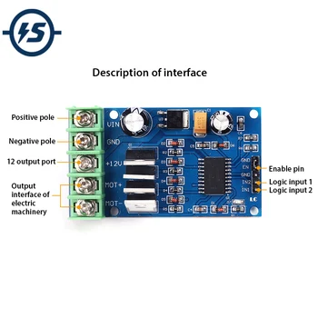 

170W High Power H-Bridge Motor Driver Module NMOS Brake Duty Cycle for DC 5-40V Motor 4 External NMOS Tubes Two PWM inputs