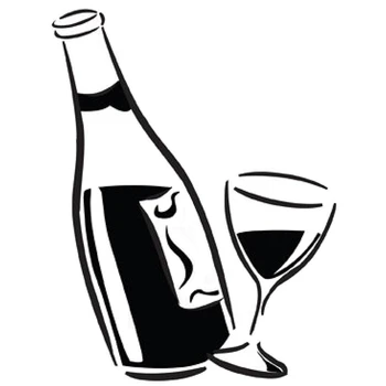 

New Bar Home Wine Wall Art Decor Drink Vinyl Decal With Wine Glass Sticker