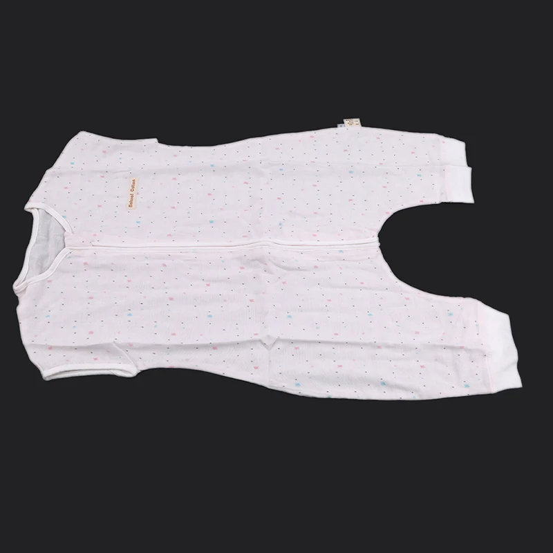 Спальный мешок в горошек с короткими рукавами из бамбукового волокна для новорожденных, унисекс, детские постельные принадлежности