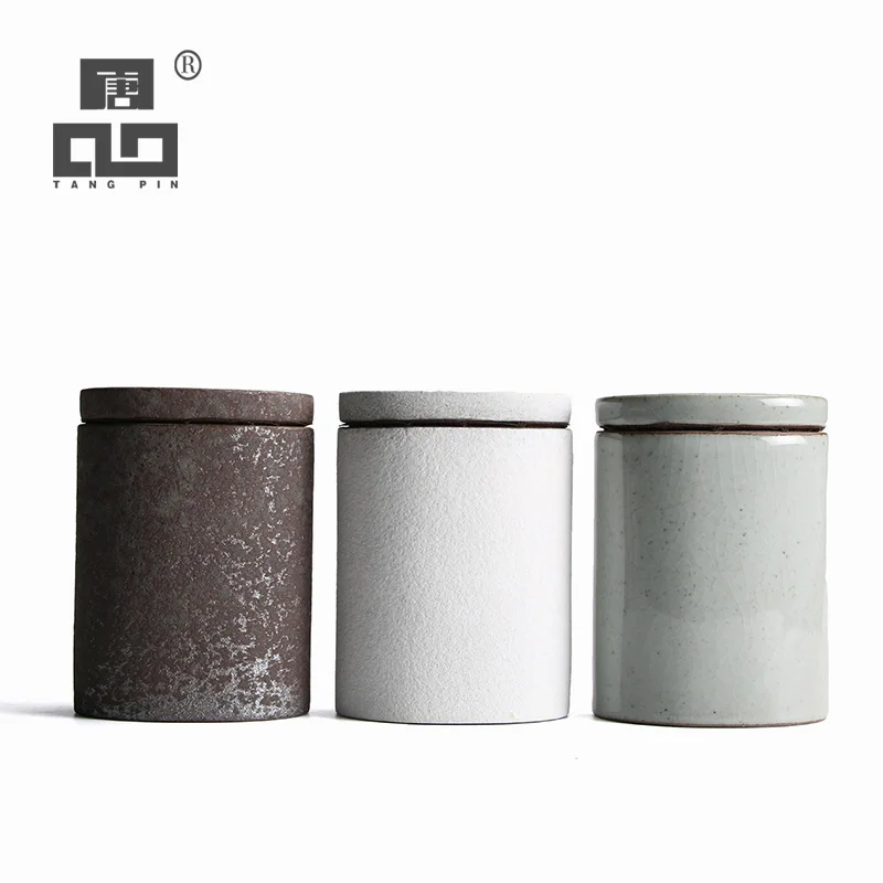 Tangpin Ceramic Tea Caddies Vintage Tea Canisters Chinese Kung Fu Tea Accessories Storage Food Or Tea