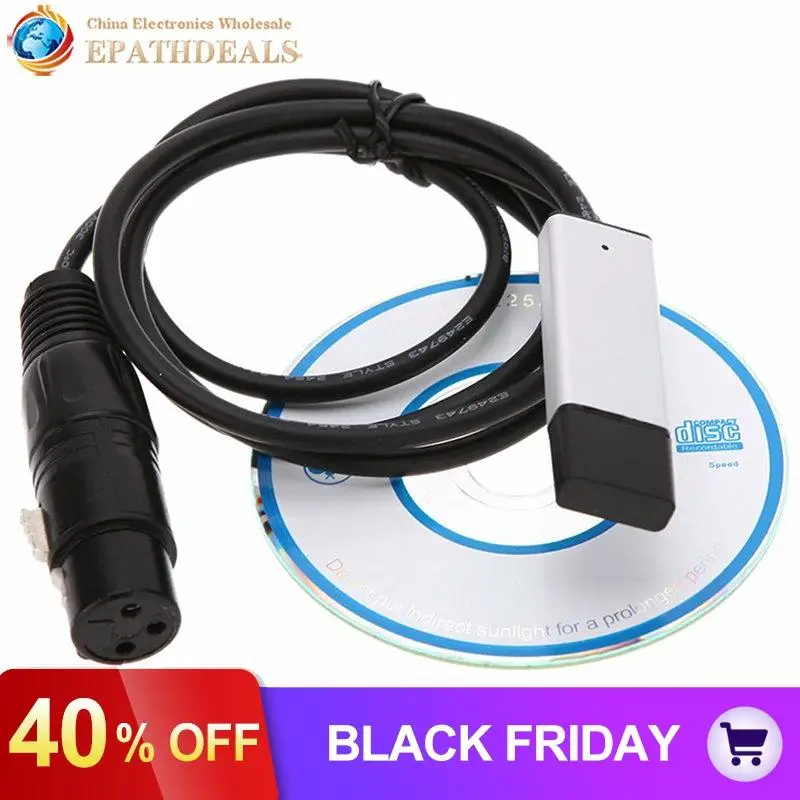 Мини USB к DMX интерфейсному адаптеру светодиодный DMX512 студийный компьютер ПК сценический Контроллер освещения диммер