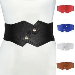 Women Elastic Belts Fashion Slim Corset Solid Elastic Female Coat Fur Waist Belt Decorative Waist Belt Cummerbunds Waistband NEW