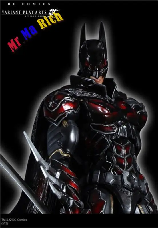 27CM Play Arts KAI DC Comics Variant NO.1 Batman Red Limited Color Ver. PVC Action Figure Collectib