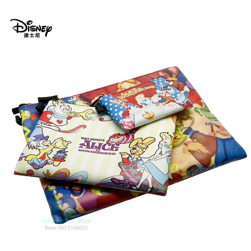 

Genuine Disney Alice's Adventures in Wonderland 3pcs/set New Multi-function Wallet Purse Bags Baby Care Bags Fashion Girls Bags