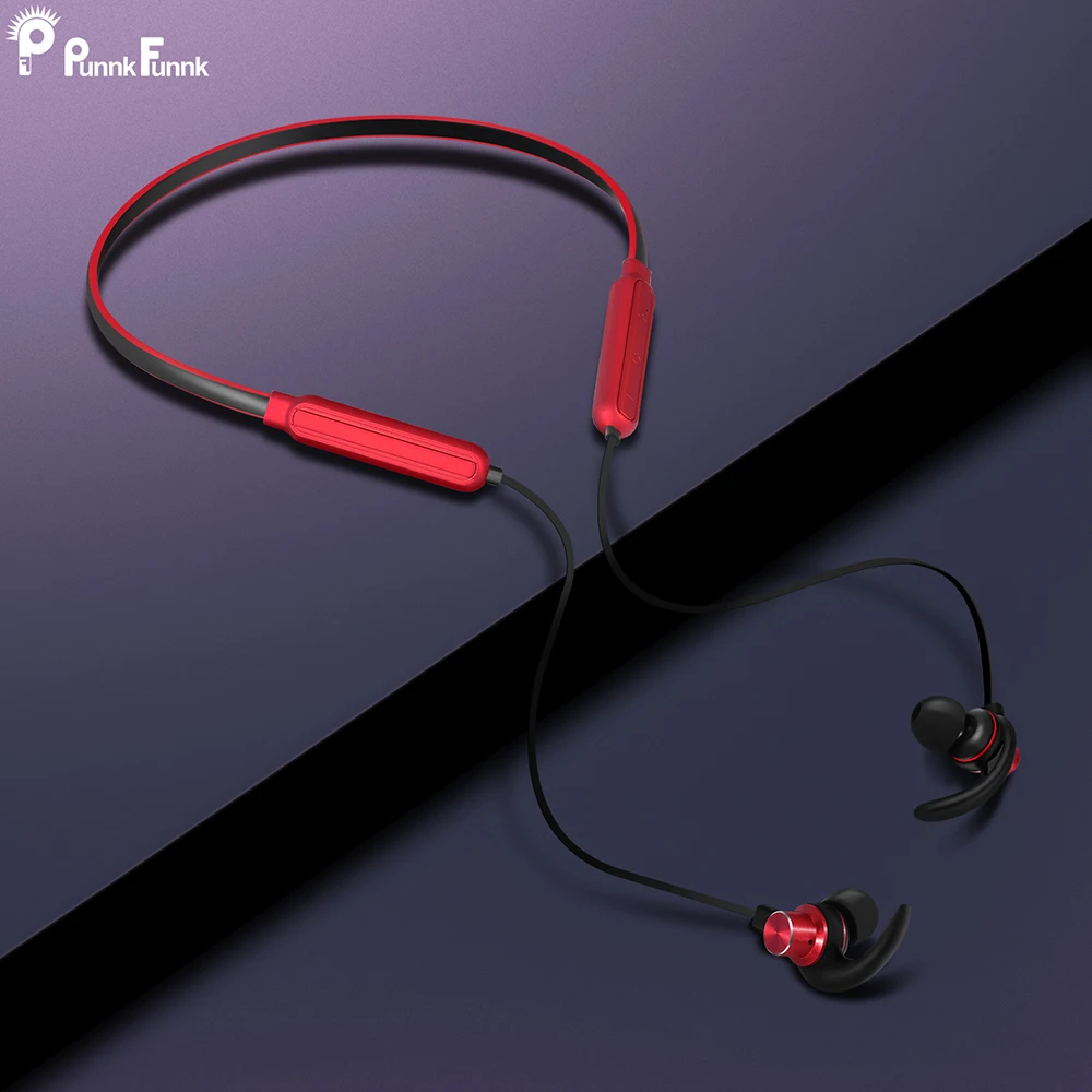 PunnkFunnk Bluetooth наушники, беспроводные шейные наушники, Bluetooth 5,0, магнитные басы, Стерео гарнитуры, auriculares fone de ouvido