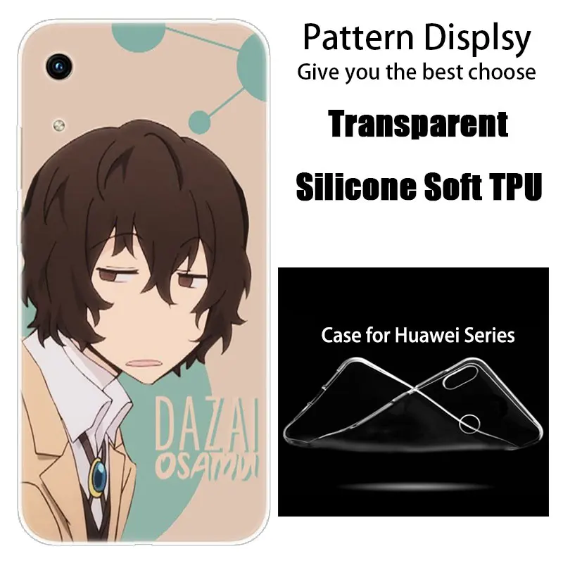 Силиконовый чехол для аниме Bungou Stray Dogs Dazai Osamu для huawei Honor 9X 8A 7A 20 Pro 7X8X7 S 8S 9 10 Lite View 20 20i 10i Play - Цвет: 005