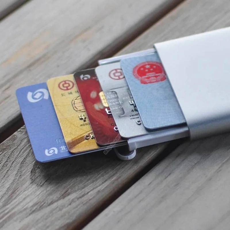 Xiaomi MIIIW держатель для карт ID Футляр для карт Карманный Кошелек из нержавеющей стали серебристый алюминиевый чехол для кредитных карт унисекс