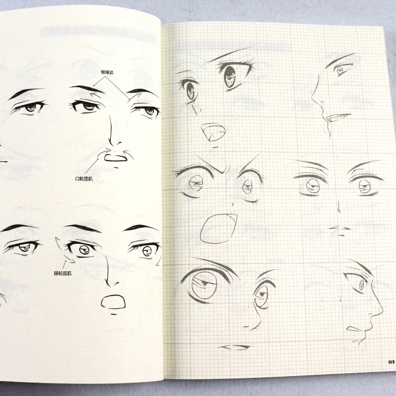 Facial features and facial expression animation character drawing skills book comic books Facial features and facial expression animation character drawing skills book comic books
