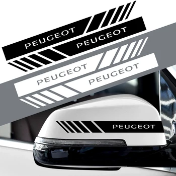 

2pcs car Styling For Peugeot 206 207 208 306 307 308 508 106 107 108 2008 3008 5008 emblem LOGO Car Rearview Mirror Sticker