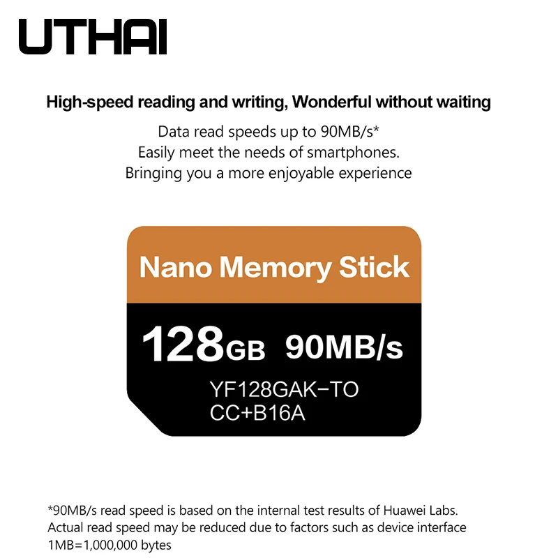 UTHAI D39 для HUAWEI NM кард-ридер type-C к Micro SD/USB3.0 адаптер для Nano карты памяти 128G 90 МБ/с./с чтение для mate 20 Pro P30