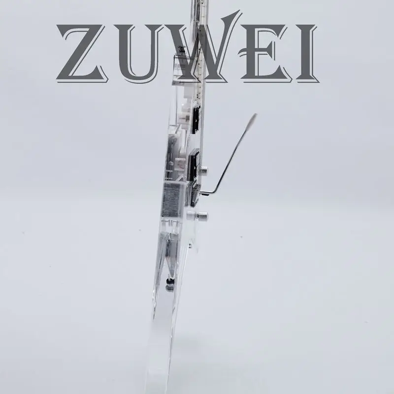 Новинка Zuwei электрогитара Полный акриловый корпус розовый светодиодный светильник Pull/Push Swtich управление