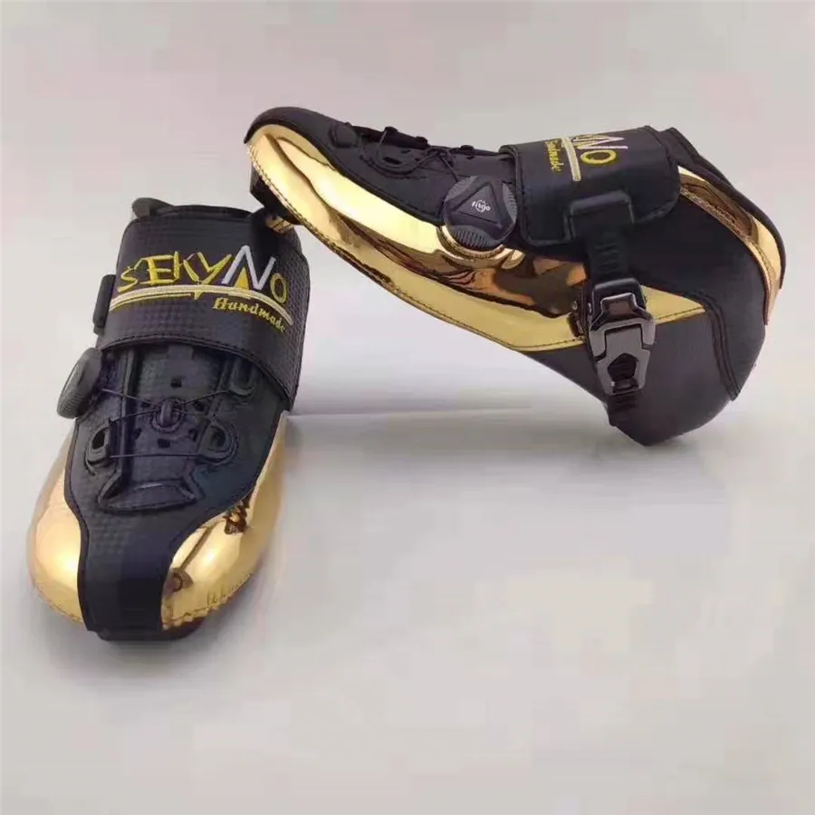 Самоблокирующиеся скоростные роликовые коньки, европейские размеры 29-45, углеродное волокно, профессиональная обувь для соревнований, гоночных коньков, Patines - Цвет: black golden