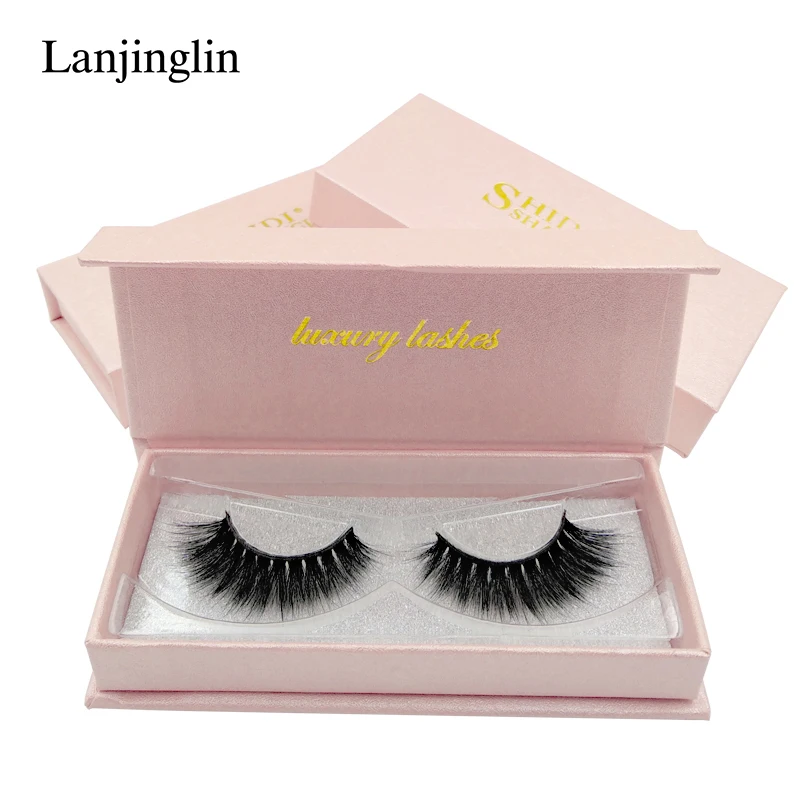 LANJINGLIN, 1 коробка, 3d, норковые ресницы, мягкие, пушистые,, безжалостные, ресницы, 3d, ручная работа, накладные ресницы, макияж, удлинение