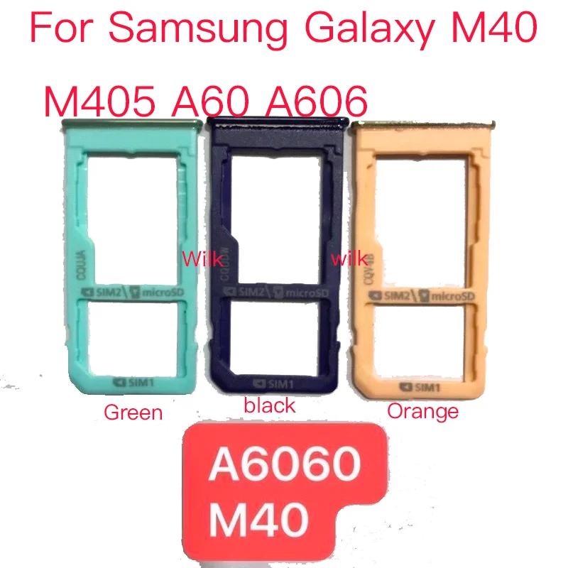 Лоток для sim-карты держатель Samsung Galaxy M40 M405 A60 A606 Sim Слот карт памяти разъем адаптера