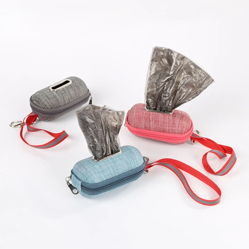 Dispensador portátil para caca de perro o mascotas, bolsa con cuerda para limpieza de residuos, caja de basura para cachorros, bolsa de soporte, suministros para exteriores