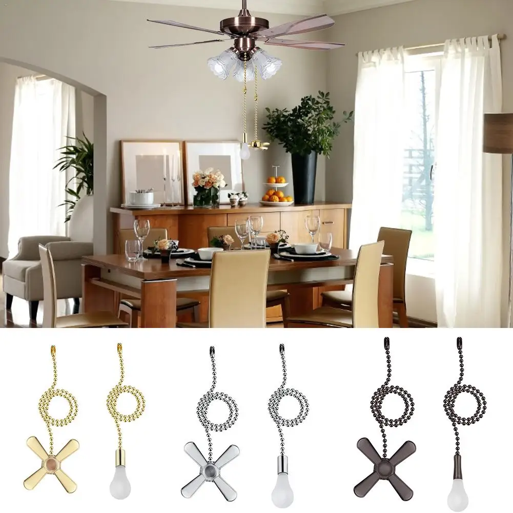 Ceiling Fan Pull Chain Beaded Ball Fan Pull Chain 13.6 Inches Fan Pulls Set With Connector High Ceiling Light Fixtures 5