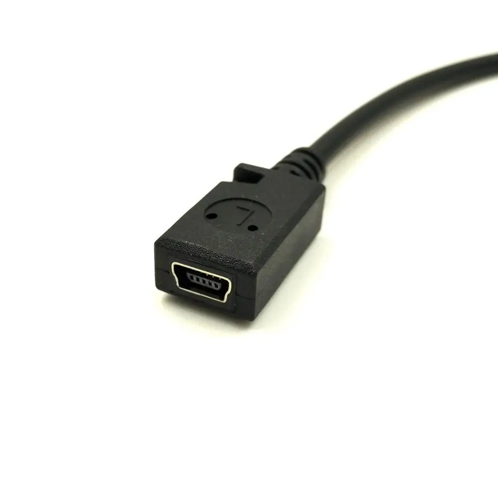 Прямоугольный USB-C кабель для зарядки, Duttek USB 3,1 type C Male to Mini USB(Mini B) Female кабель для конвертера 0,3 м