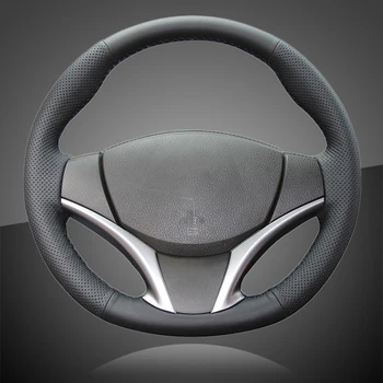 

Auto Braid On The Steering Wheel Cover for Toyota Vios 2014-2016 Car Braiding Wheel Covers
