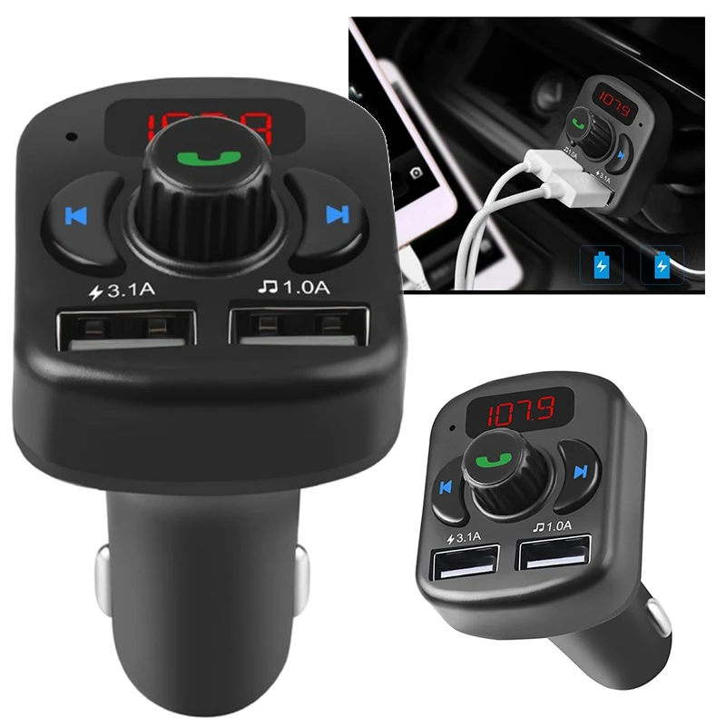 Супер авто Bluetooth Hands-free вспомогательный аудиоресивер fm-адаптер передатчик USB зарядное устройство