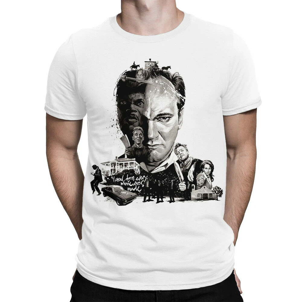 Tarantino All Movies Art Футболка мужская женская все размеры на заказ трафаретная печатная